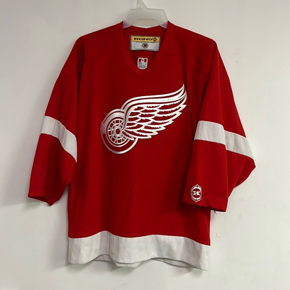 Koho Other - Vintage Detroit Red Wings Koho Authentic Embroidered & Twill Crest Blank Jersey